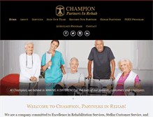 Tablet Screenshot of championpartnersinrehab.com